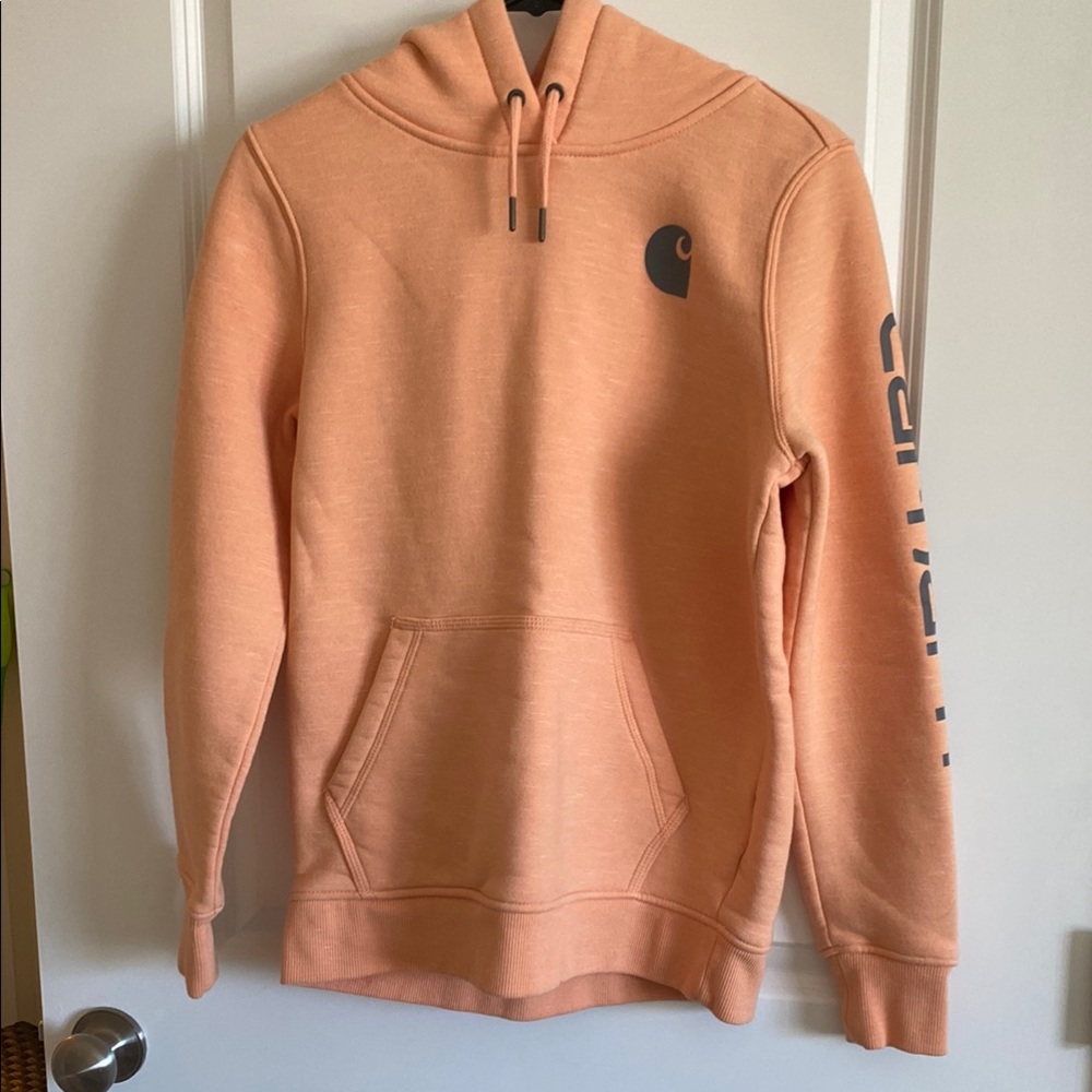 Carhartt Orange Sweater with Hood and Logo